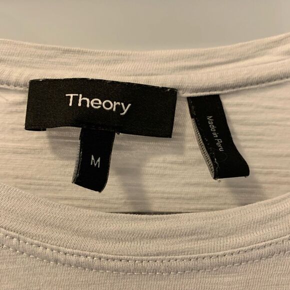 Theory Cherry B2 Sea Slub Knit Mini Dress Size M Light Gray 100% Cotton - Picture 2 of 4